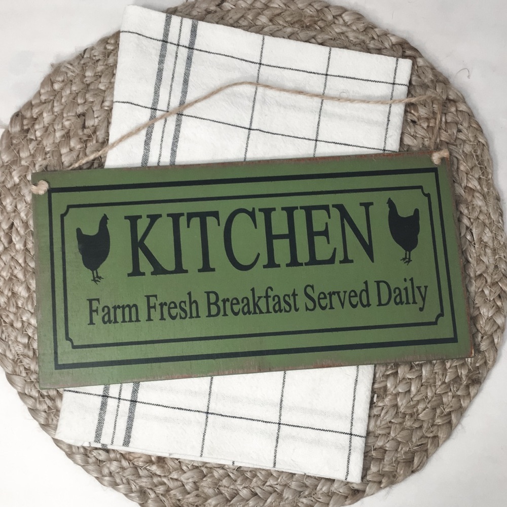 🛒2/$30!🛒   KITCHEN HANDMADE PAINTED WOOD SIGN - Picture 4 of 5